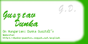 gusztav dunka business card